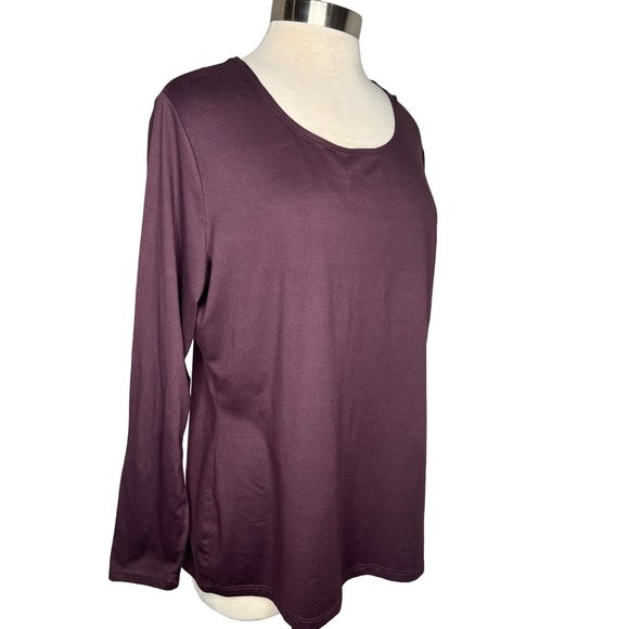 32° Heat top size XXL purple jersey round neck long sleeve four-way stretch - Picture 8 of 15